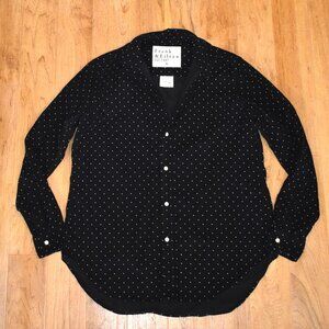 Frank & Eileen "Frank" Long Sleeve Button Up Shirt Dot Black Cotton Corduroy